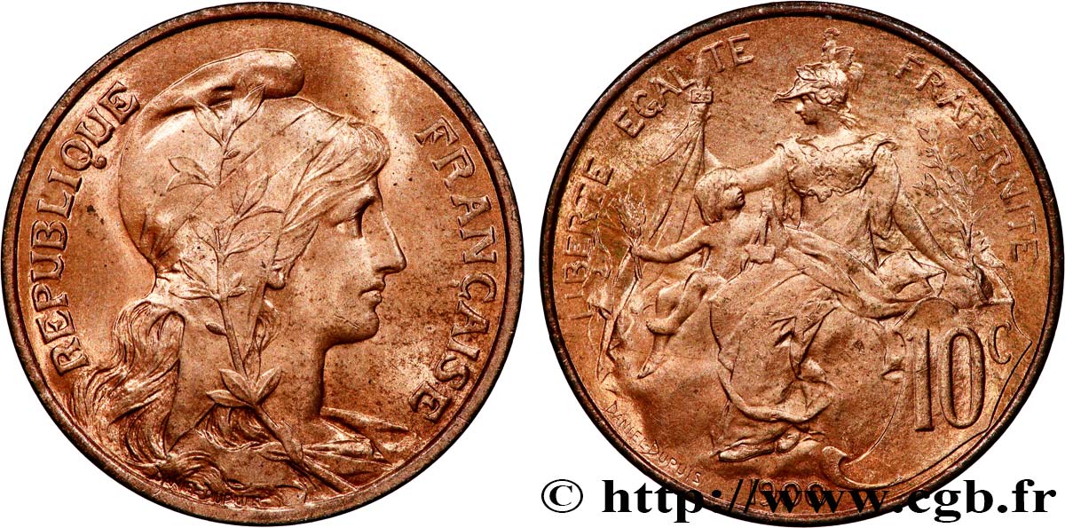 10 centimes Daniel-Dupuis 1900  F.136/8 FDC65 