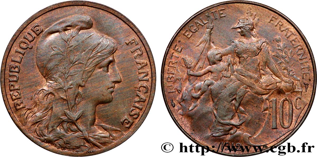 10 centimes Daniel-Dupuis 1912  F.136/21 MS62 