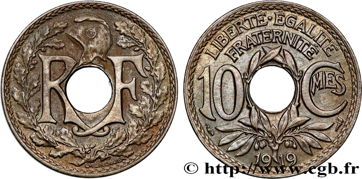 10 centimes Lindauer 1919  F.138/3 SUP+ 