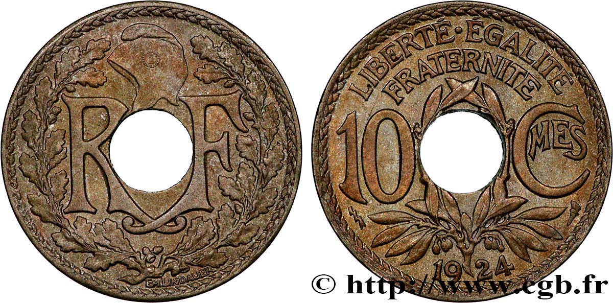 10 centimes Lindauer 1924 Poissy F.138/11 SUP61 