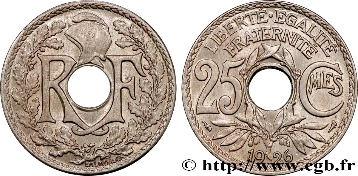 25 centimes Lindauer 1926  F.171/10 SUP+ 