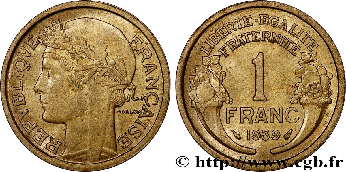 1 franc Morlon 1939 Paris F.219/10 SUP58 