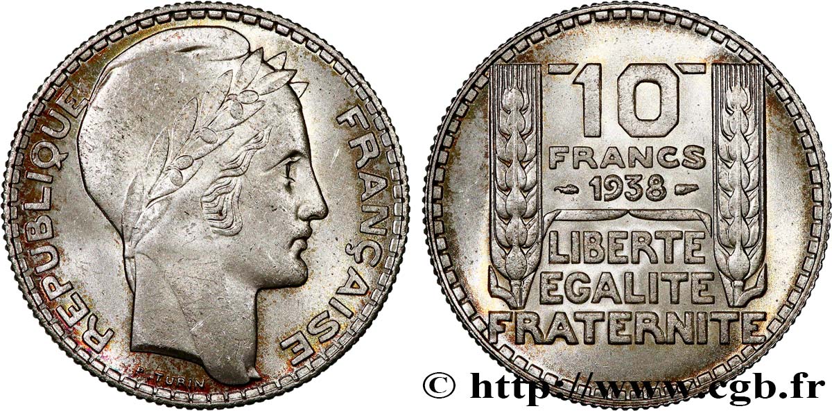 10 francs Turin 1938  F.360/9 SUP+/SPL 
