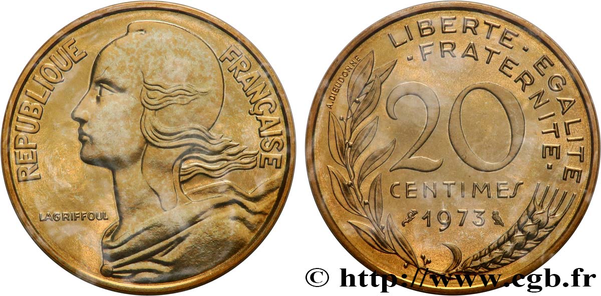 20 centimes Marianne 1973 Pessac F.156/13 FDC 