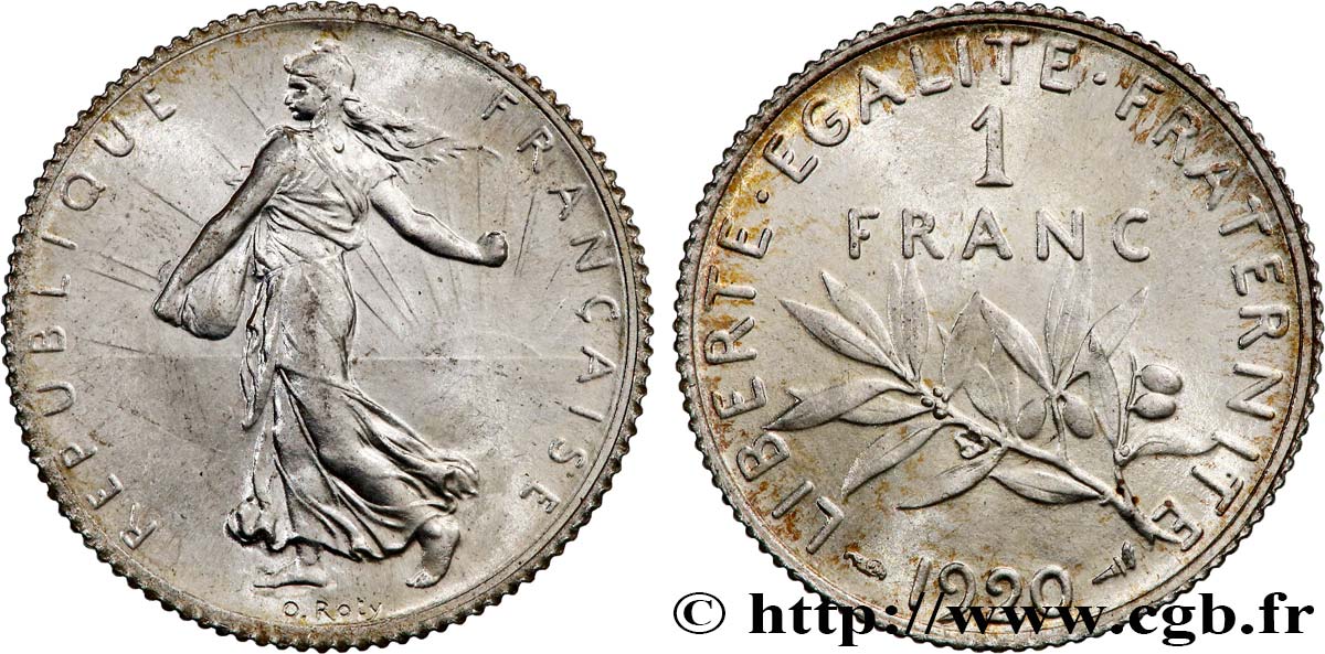 1 franc Semeuse 1920 Paris F.217/26 MS63 
