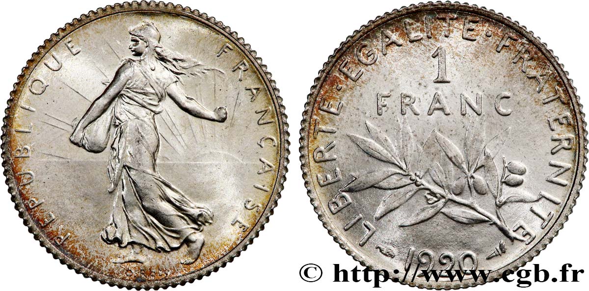 1 franc Semeuse 1920 Paris F.217/26 SPL63 