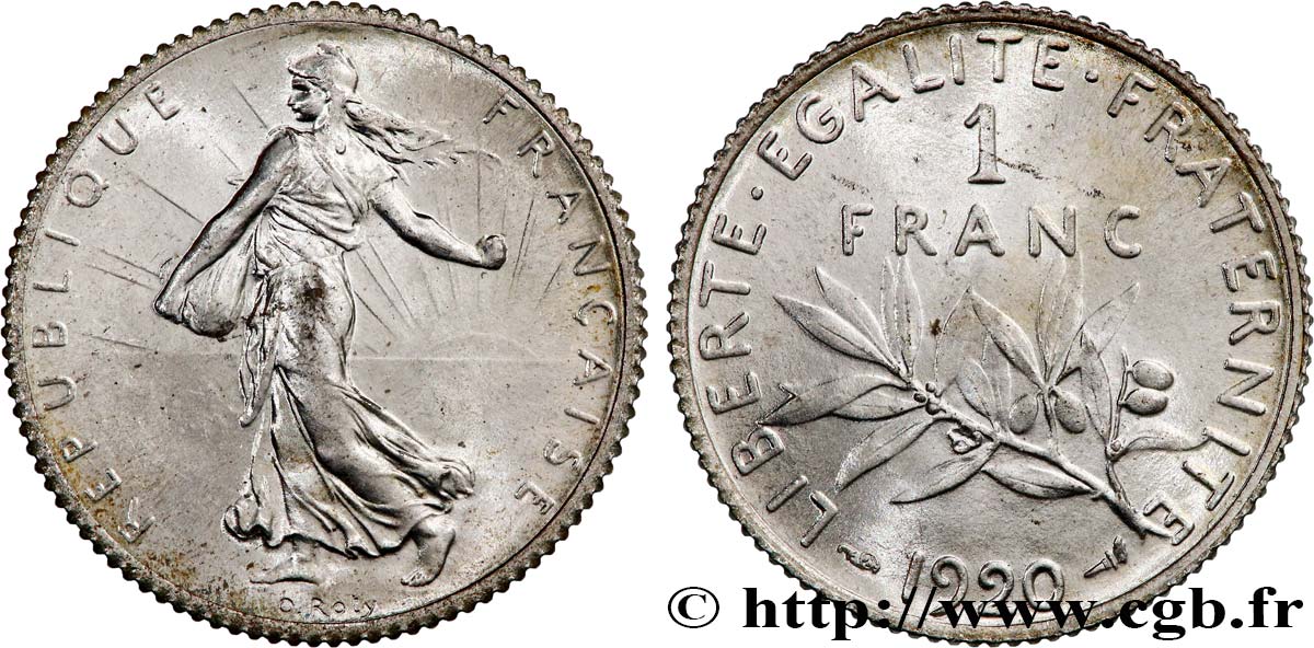 1 franc Semeuse 1920 Paris F.217/26 EBC62 