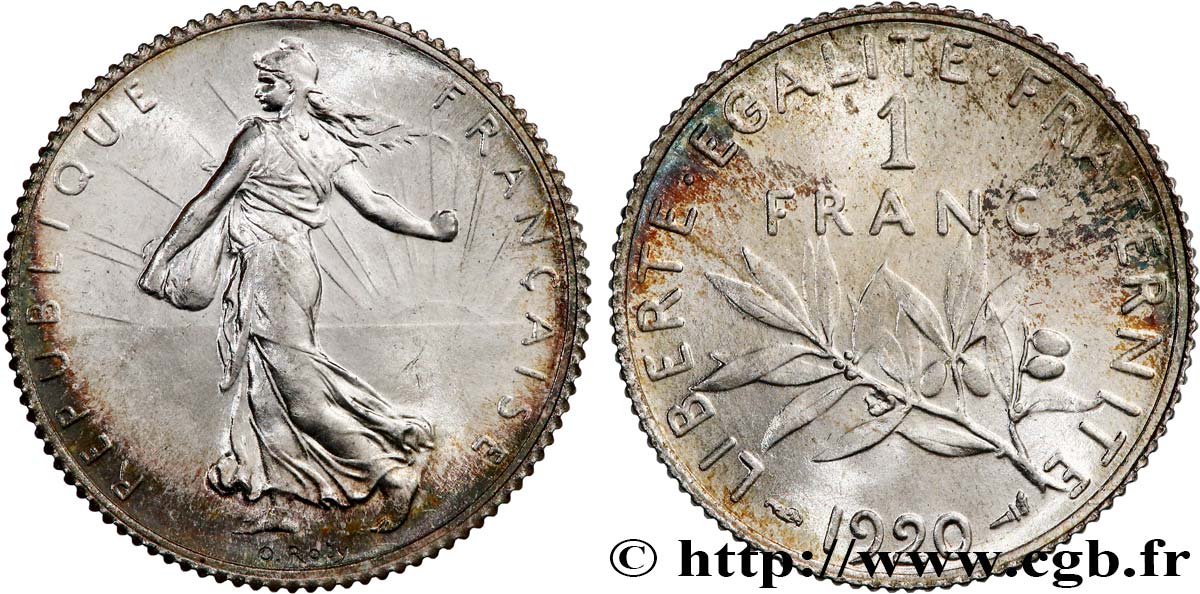 1 franc Semeuse 1920 Paris F.217/26 MS63 