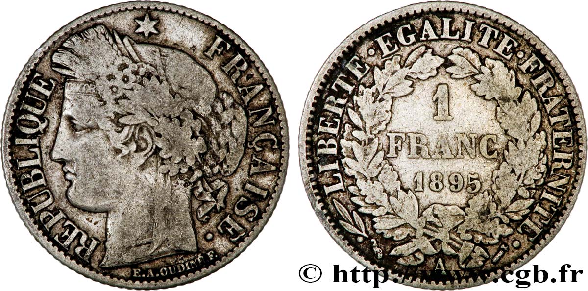 1 franc Cérès, IIIe République 1895 Paris F.216/13 TB 