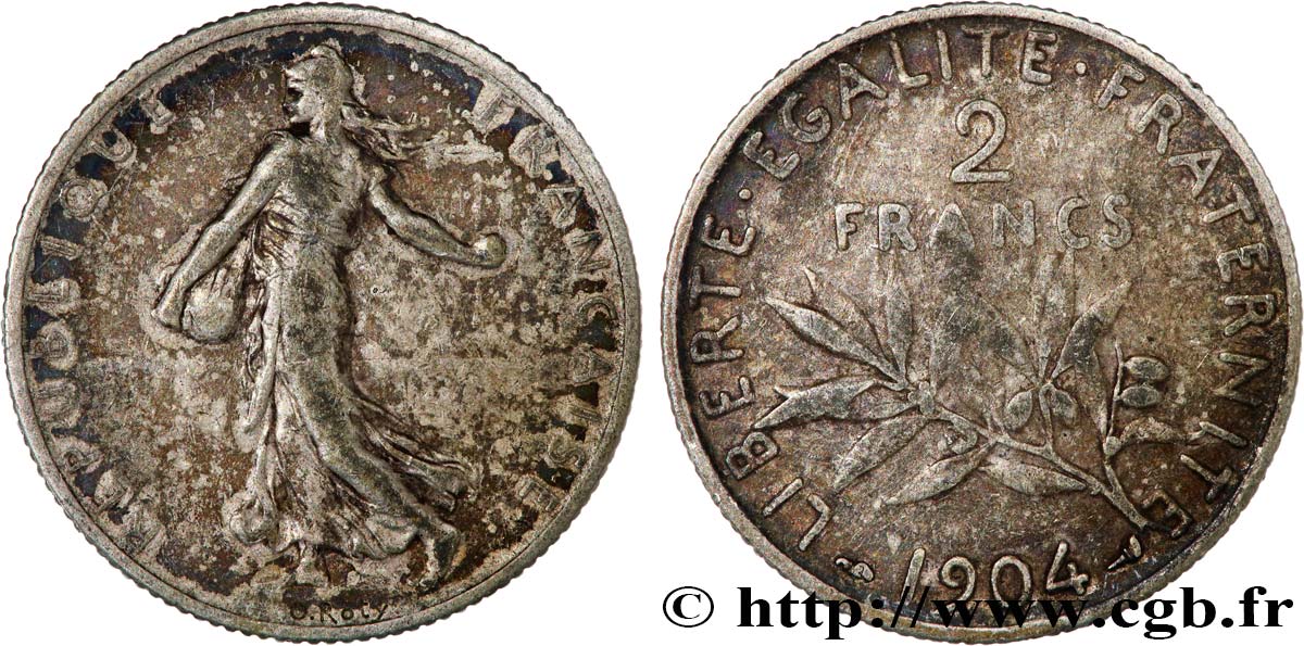 2 francs Semeuse 1904  F.266/8 VF35 