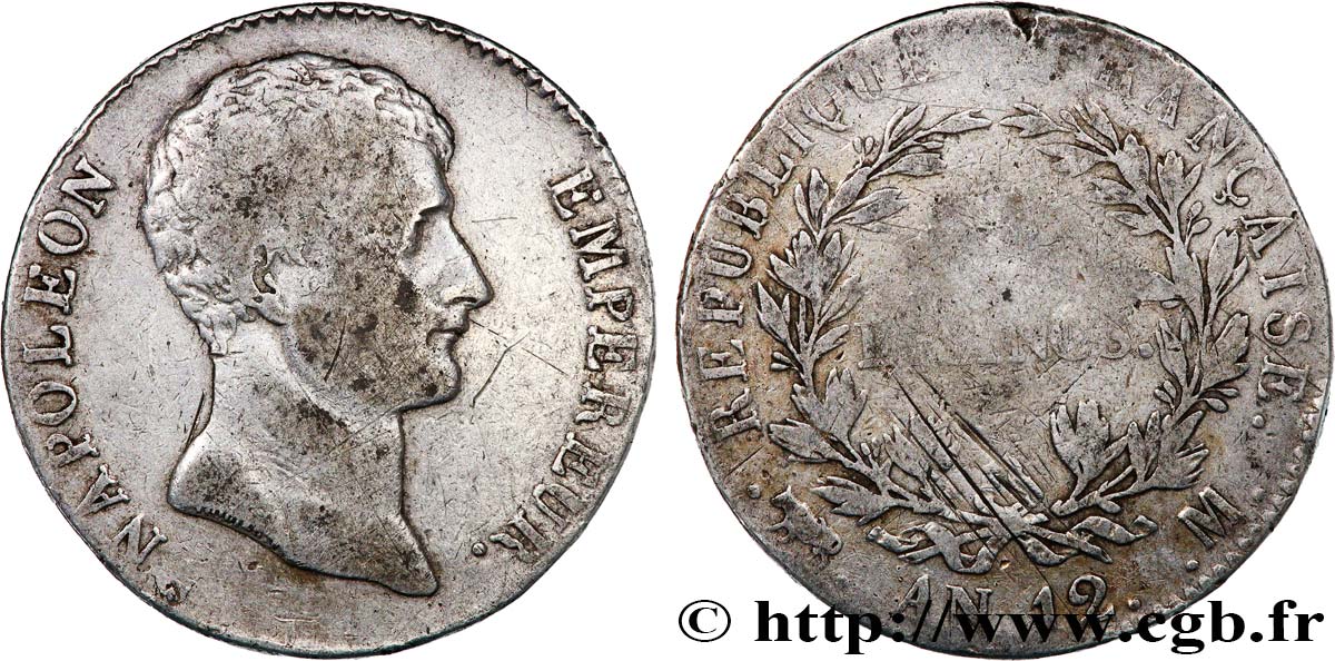 5 francs Napoléon Empereur, type intermédiaire 1804 Toulouse F.302/8 F 