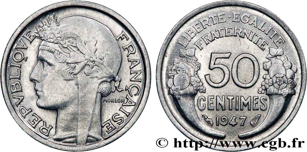 50 centimes Morlon, légère 1947  F.194/10 SUP62 