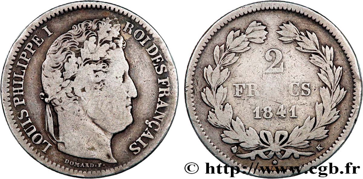 2 francs Louis-Philippe 1841 Bordeaux F.260/85 F12 