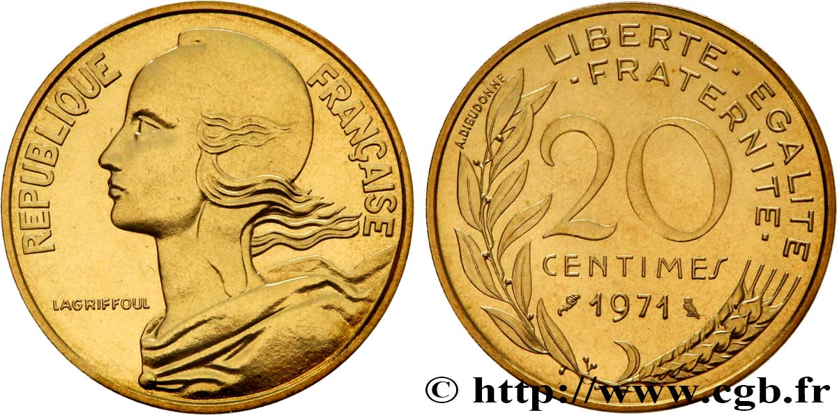 20 centimes Marianne 1971 Paris F.156/11 MS 