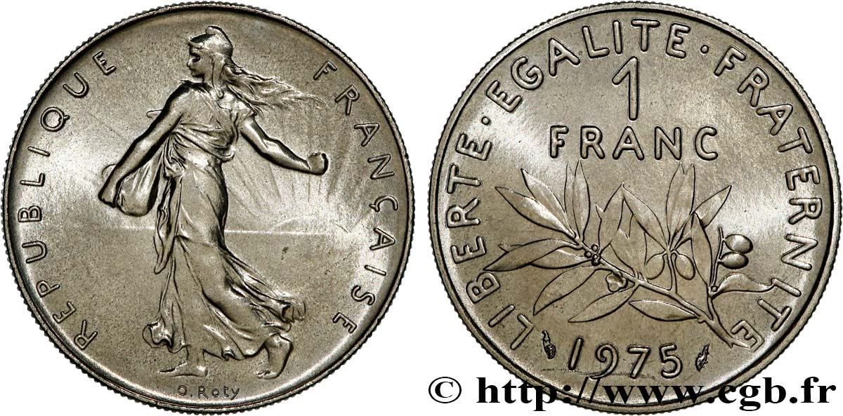 1 franc Semeuse, nickel 1975 Pessac F.226/20 FDC 