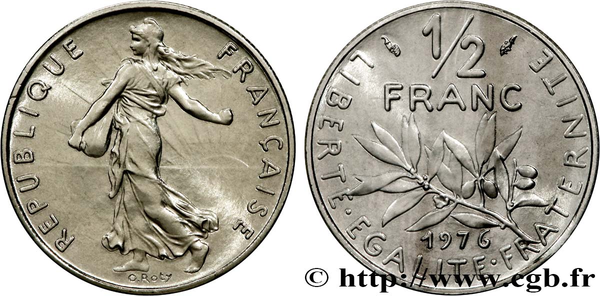 1/2 franc Semeuse 1976 Pessac F.198/15 MS 