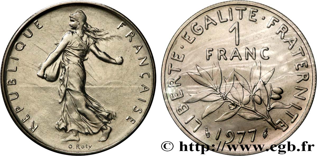 1 franc Semeuse, nickel 1977 Pessac F.226/22 MS 