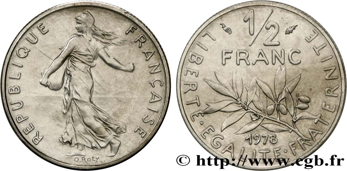 1/2 franc Semeuse 1978 Pessac F.198/17 MS 