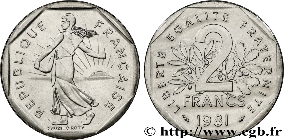 2 francs Semeuse, nickel 1981 Pessac F.272/5 FDC 