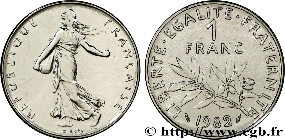 1 franc Semeuse, nickel 1982 Pessac F.226/27 FDC 