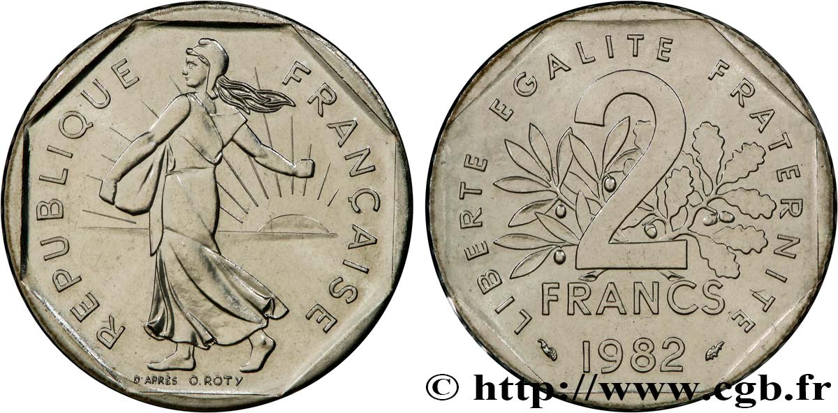 2 francs Semeuse, nickel 1982 Pessac F.272/6 ST 