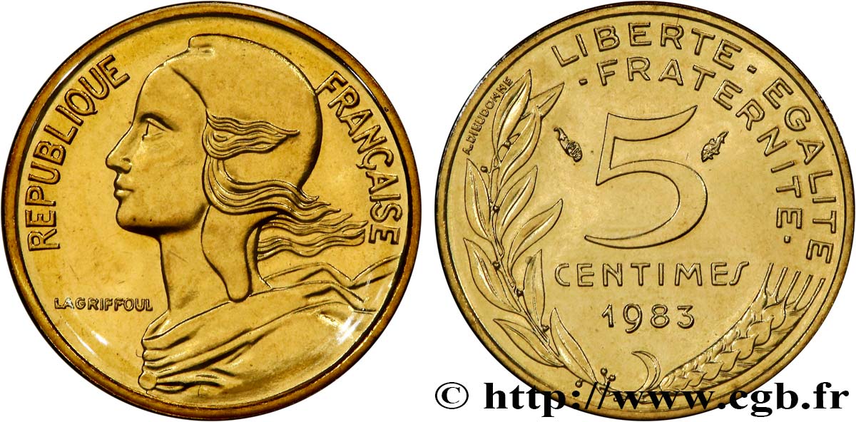 5 centimes Marianne 1983 Pessac F.125/19 FDC 