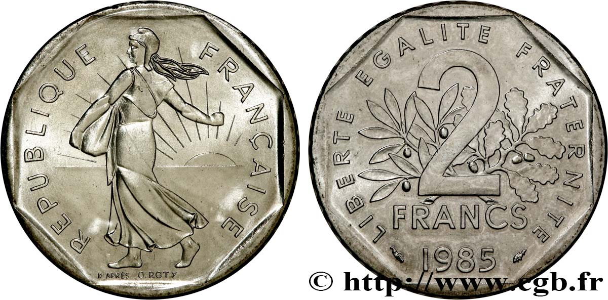2 francs Semeuse, nickel 1985 Pessac F.272/9 MS 