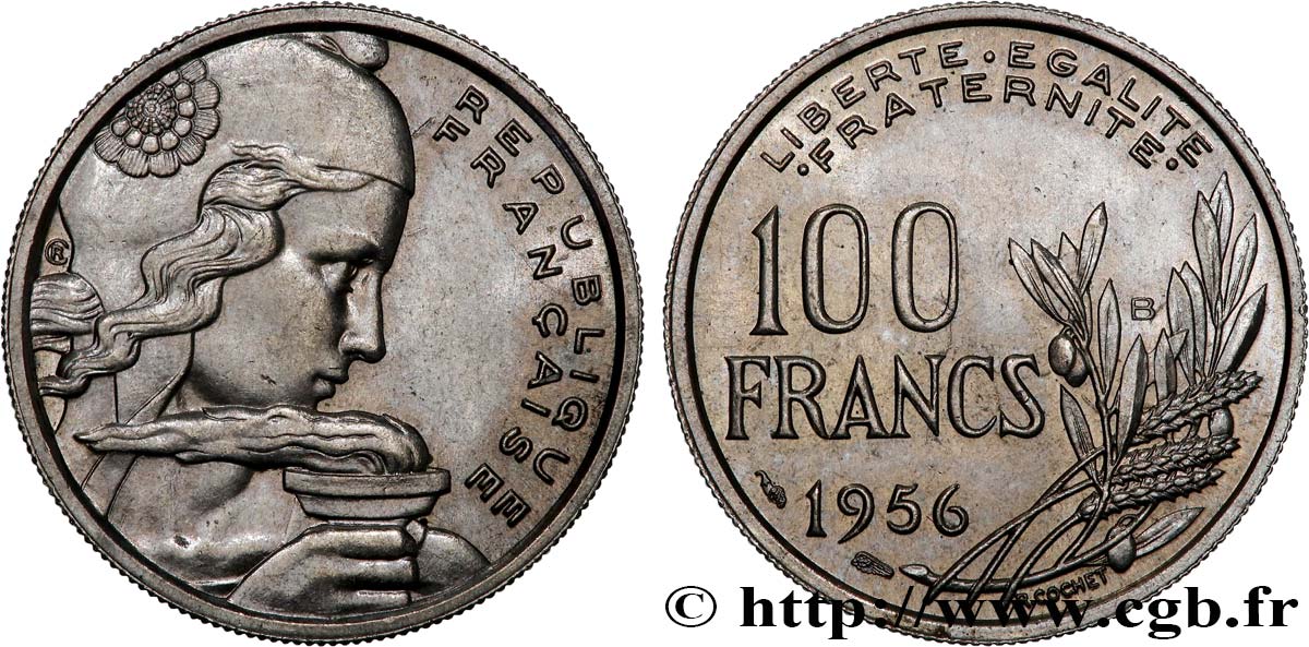100 francs Cochet 1956 Beaumont-Le-Roger F.450/9 MS61 