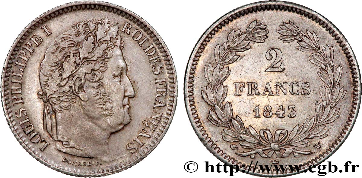 2 francs Louis-Philippe 1843 Lille F.260/96 AU 