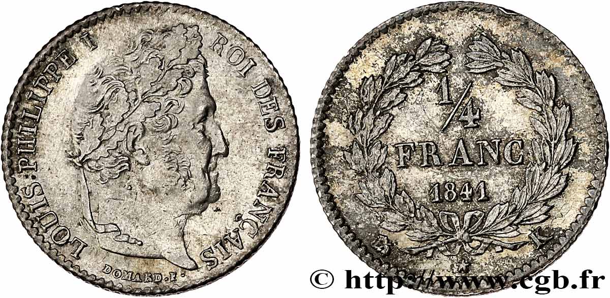 1/4 franc Louis-Philippe 1841 Bordeaux F.166/87 SPL60 