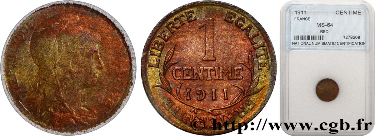 1 centime Daniel-Dupuis 1911 Paris F.105/13 EBC autre