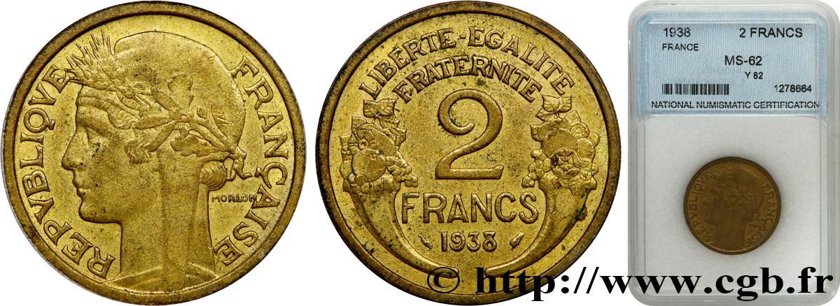 2 francs Morlon 1938  F.268/11 SUP58 autre