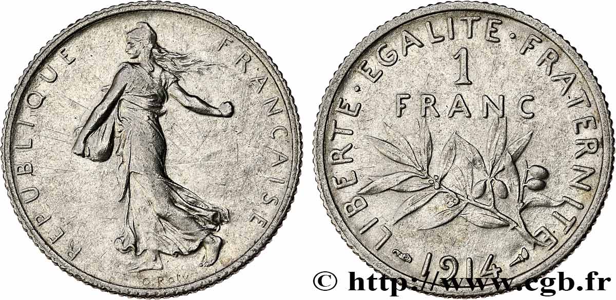 1 franc Semeuse 1914 Paris F.217/19 TTB+ 
