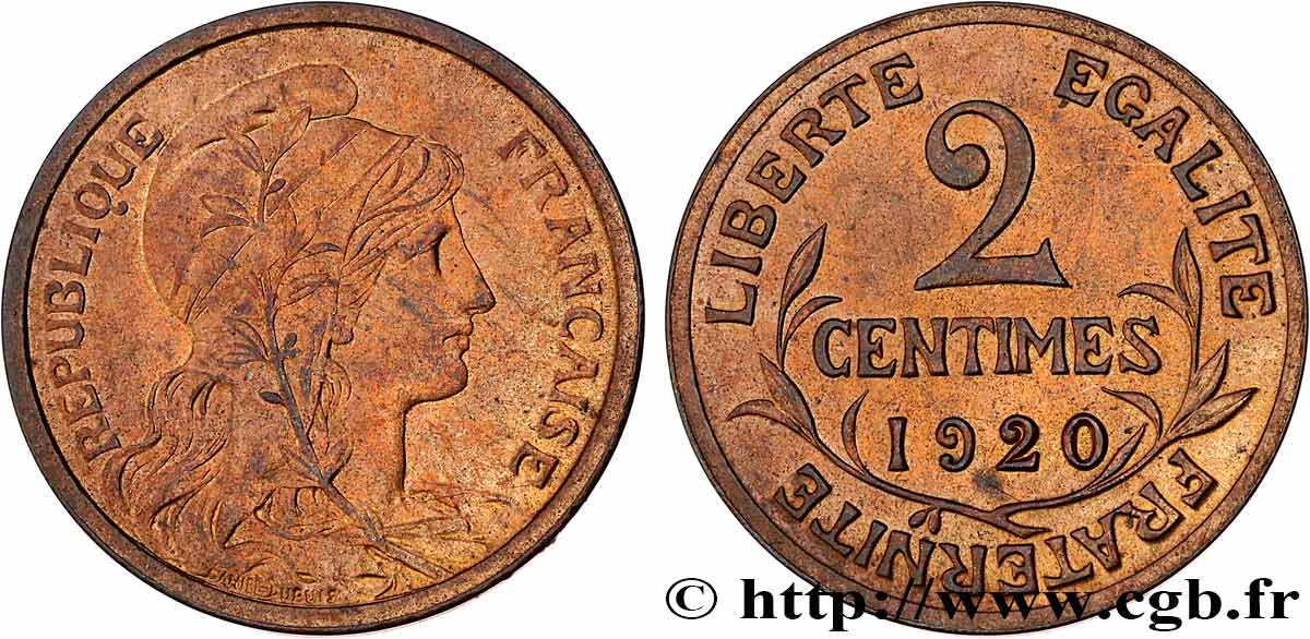 2 centimes Daniel-Dupuis 1920 Paris F.110/20 SPL63 