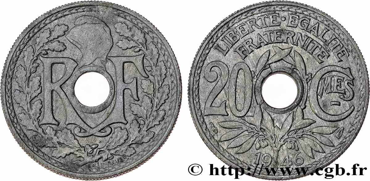 20 centimes Lindauer 1946  F.155/5 MS60 