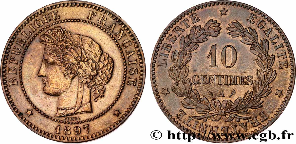 10 centimes Cérès 1897 Paris F.135/44 EBC+ 