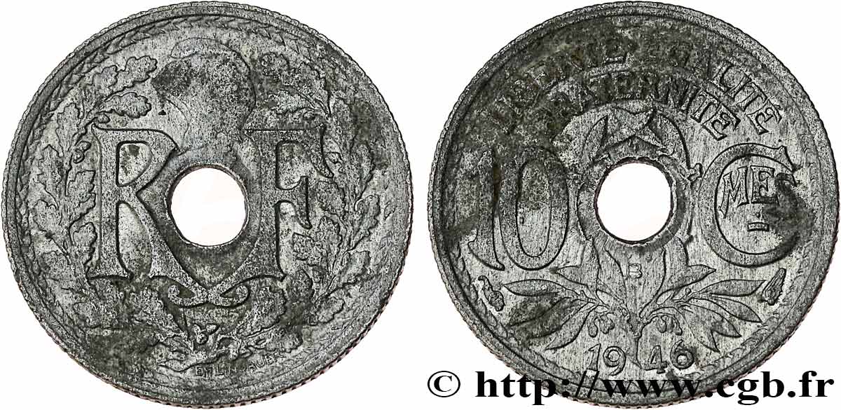 10 centimes Lindauer, petit module 1946 Beaumont-Le-Roger F.143/5 MBC 