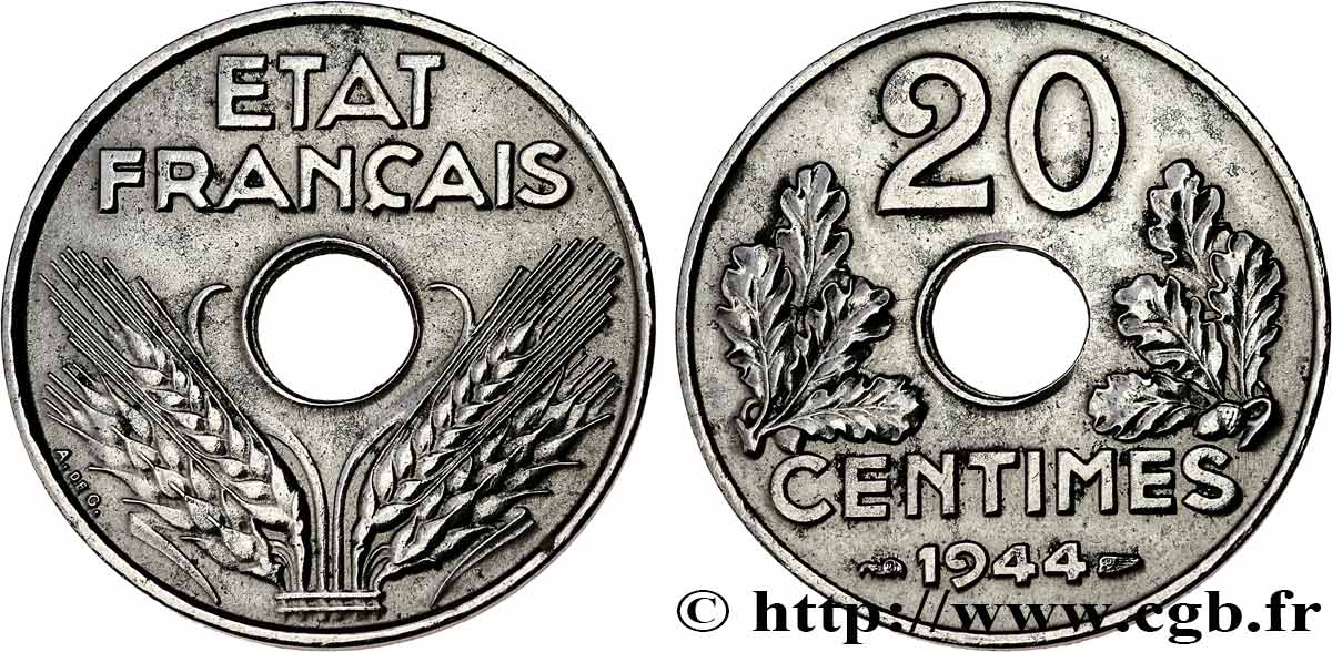 20 centimes fer 1944  F.154/3 VZ 