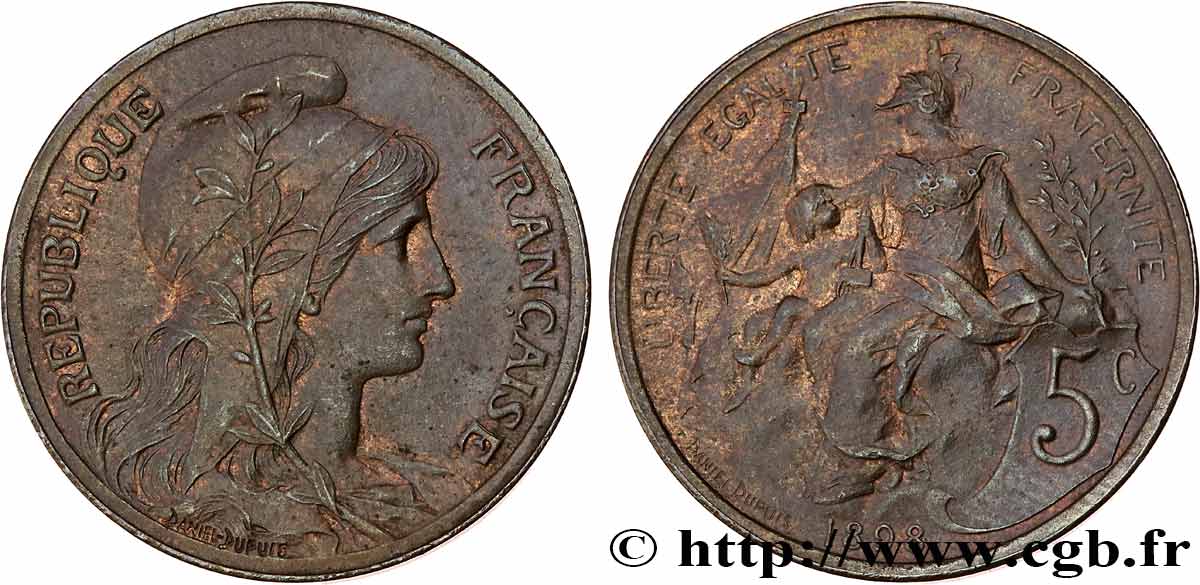5 centimes Daniel-Dupuis 1898  F.119/5 SUP62 