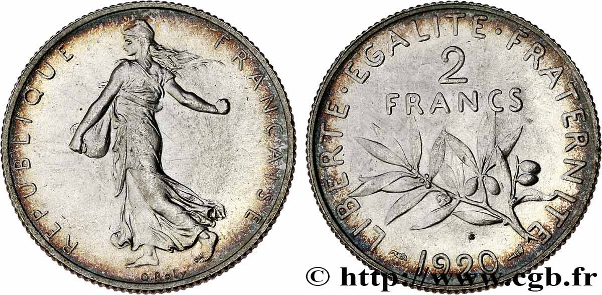 2 francs Semeuse 1920  F.266/22 SC+ 