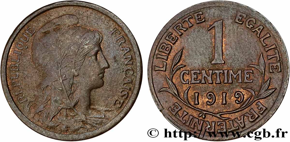1 centime Daniel-Dupuis 1919 Paris F.105/18 MS60 