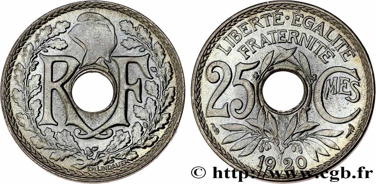 25 centimes Lindauer 1920  F.171/4 SPL64 