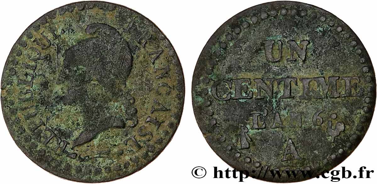Un centime Dupré, grand 6 1798 Paris F.100/4 RC 