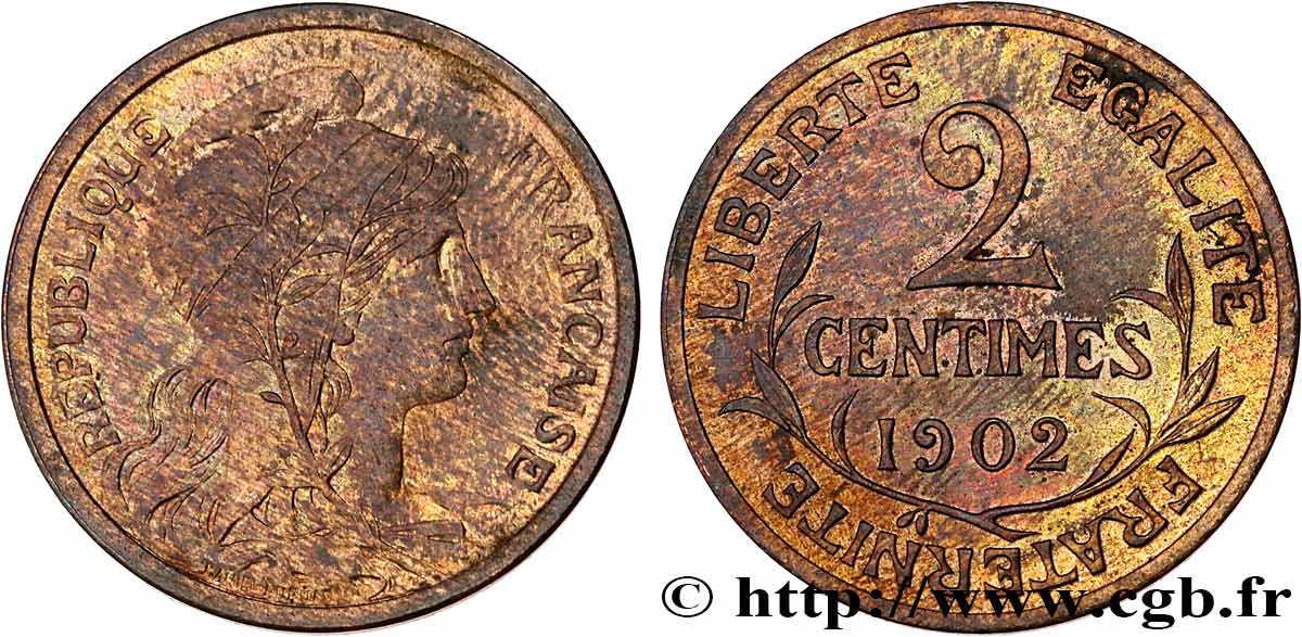 2 centimes Daniel-Dupuis 1902 Paris F.110/7 SUP62 