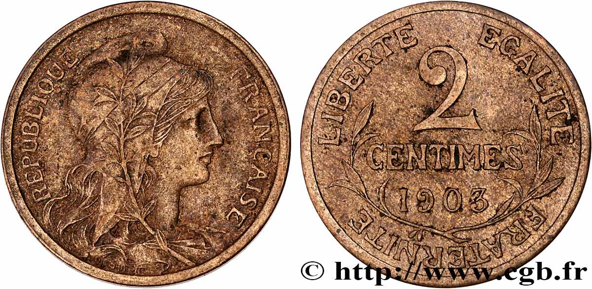 2 centimes Daniel-Dupuis 1903 Paris F.110/8 BB 