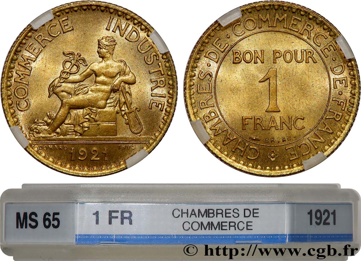 1 franc Chambres de Commerce 1921 Paris F.218/3 FDC65 GENI
