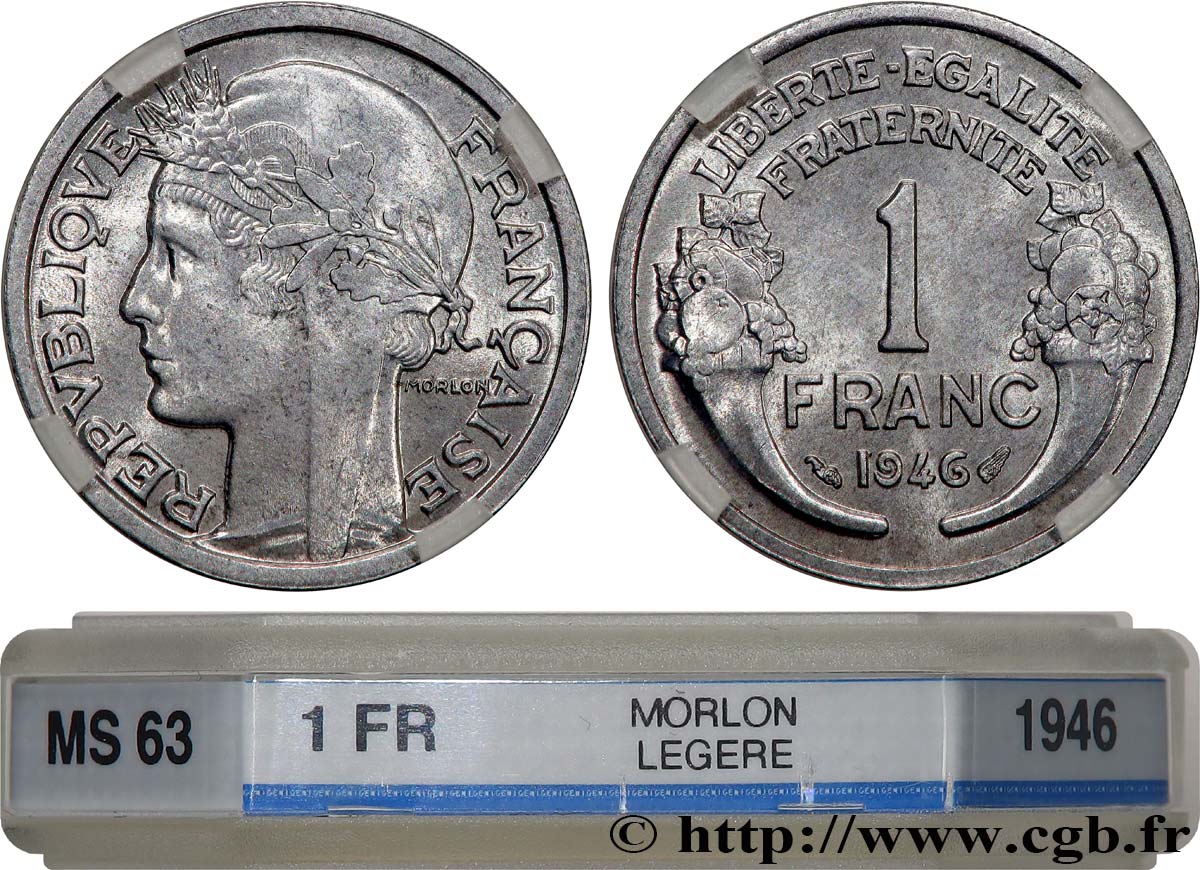 1 franc Morlon, légère 1946  F.221/9 fST63 GENI