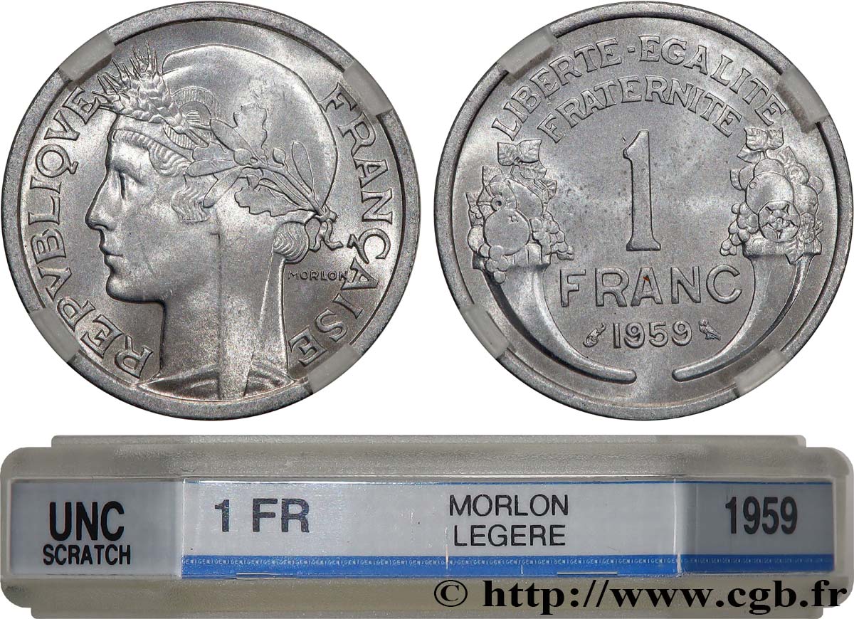 1 franc Morlon, légère 1959  F.221/23 VZ+ GENI