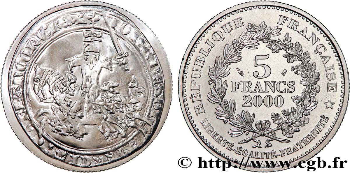 5 francs Franc à cheval de Jean le Bon 2000 Paris F9.350/1 FDC 