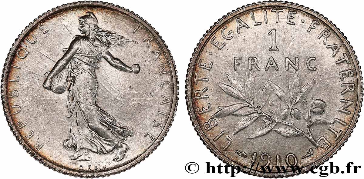 1 franc Semeuse 1910 Paris F.217/15 SUP62 